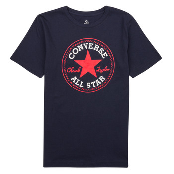 Textil Chlapecké Trička s krátkým rukávem Converse CORE CHUCK PATCH TEE Tmavě modrá