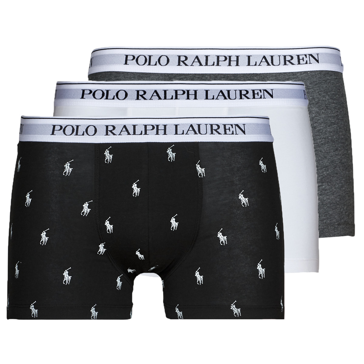 Spodní prádlo Muži Boxerky Polo Ralph Lauren CLASSIC TRUNK X3 Černá / Šedá / Bílá
