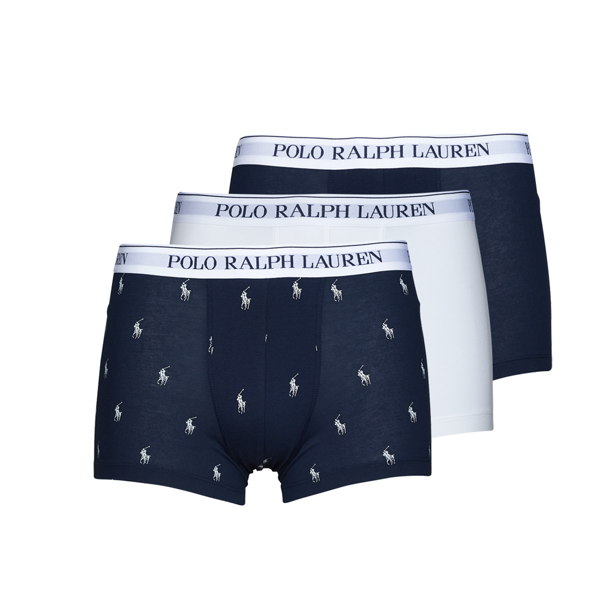 Spodní prádlo Muži Boxerky Polo Ralph Lauren CLASSIC TRUNK X3 Tmavě modrá / Bílá