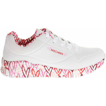 Skechers Uno Lite - Lovely Luv white-red-pink Bílá