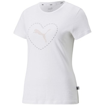 Textil Ženy Trička s krátkým rukávem Puma Valentine S Day Graphic Bílá