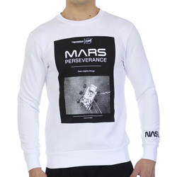 Textil Muži Mikiny Nasa MARS03S-WHITE Bílá