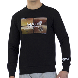 Textil Muži Mikiny Nasa MARS09S-BLACK Černá
