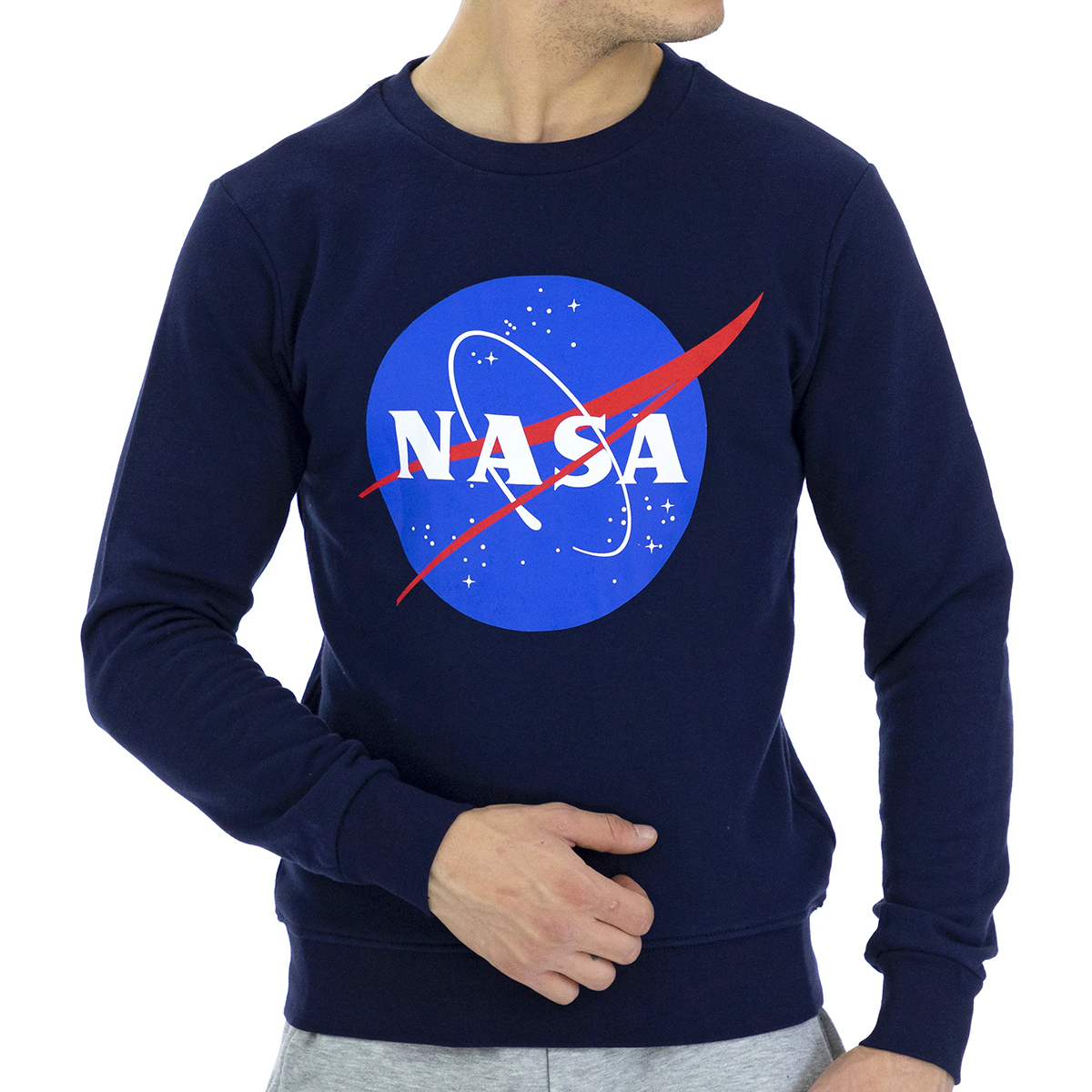 Textil Muži Mikiny Nasa NASA11S-BLUE Modrá