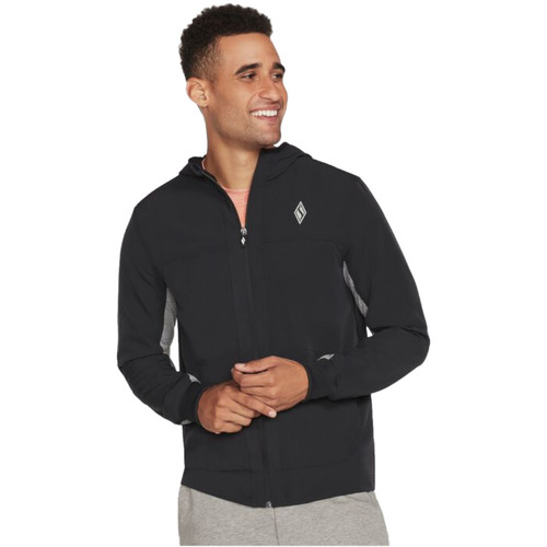 Textil Muži Teplákové bundy Skechers Skechweave Premium Hooded Jacket Černá