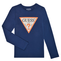 Textil Dívčí Trička s dlouhými rukávy Guess J2YI50-K6YW1-G7HR Tmavě modrá
