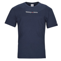 Textil Muži Trička s krátkým rukávem Tommy Jeans TJM CLASSIC LINEAR LOGO TEE Tmavě modrá