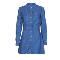 Textil Ženy Krátké šaty Tommy Jeans TJW DENIM RUCHE DRESS Modrá