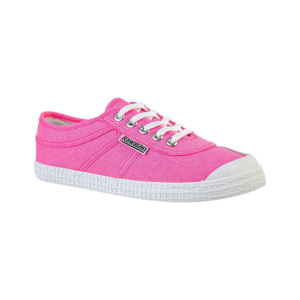 Boty Ženy Módní tenisky Kawasaki Original Neon Canvas Shoe K202428 4014 Knockout Pink Růžová