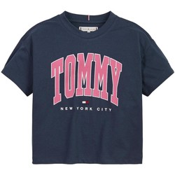 Textil Dívčí Trička s krátkým rukávem Tommy Hilfiger  Modrá