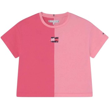Textil Dívčí Trička s krátkým rukávem Tommy Hilfiger  Růžová
