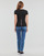 Textil Ženy Trička s krátkým rukávem Emporio Armani EA7 8NTT66 Černá / Duhová / Nebeská modř