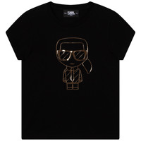 Textil Dívčí Trička s krátkým rukávem Karl Lagerfeld Z15386-09B Černá