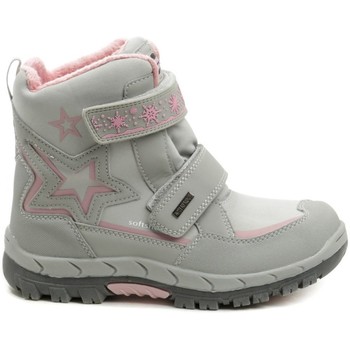 American Club HL45-20 šedo růžové dětské zimní boty Šedá