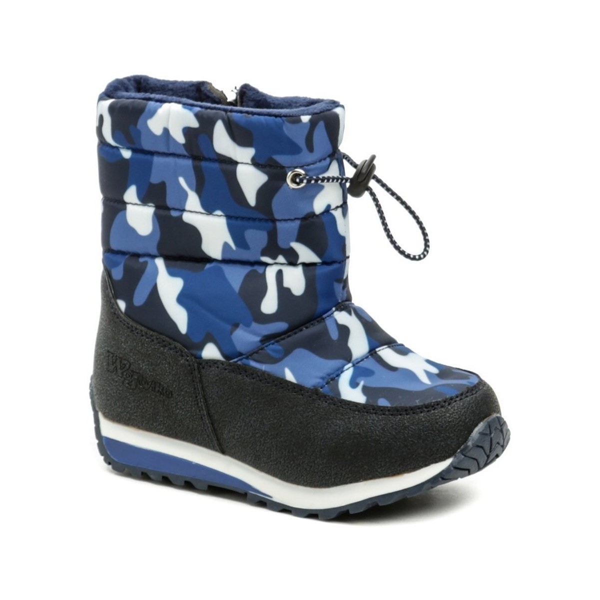 Boty Chlapecké Zimní boty Wojtylko 4Z21033 modrá maskáč dětské zimní sněhulky Modrá