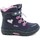 Boty Dívčí Kotníkové boty American Club HL-38-21 navy růžové dětské zimní boty Modrá