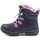 Boty Dívčí Kotníkové boty American Club HL-38-21 navy růžové dětské zimní boty Modrá