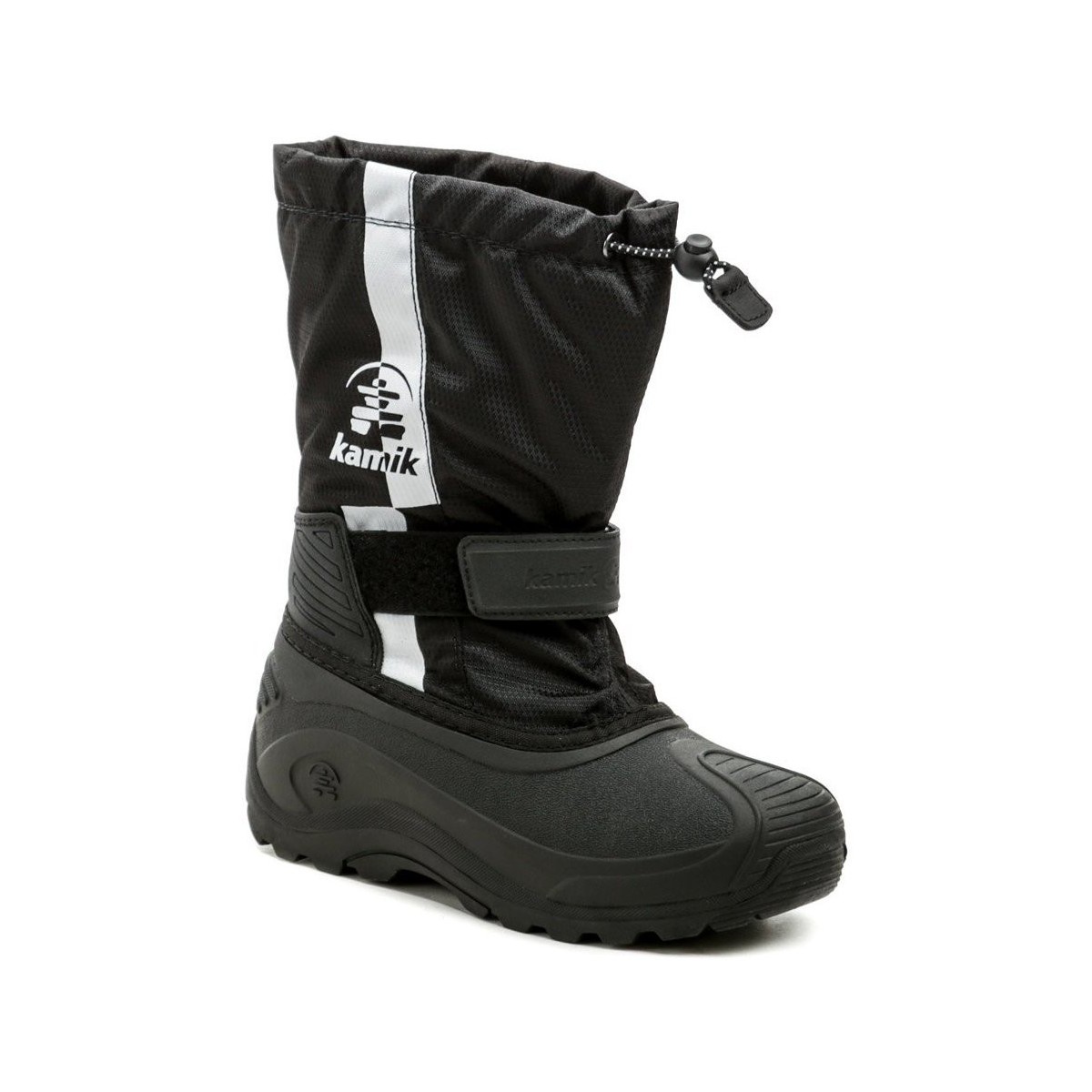 Boty Chlapecké Zimní boty KAMIK STRIPE black dětské zimní sněhule Černá