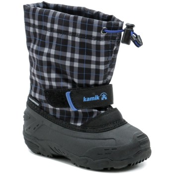 Boty Chlapecké Zimní boty KAMIK FINLEY T black blue dětské zimní sněhule Černá/modrá