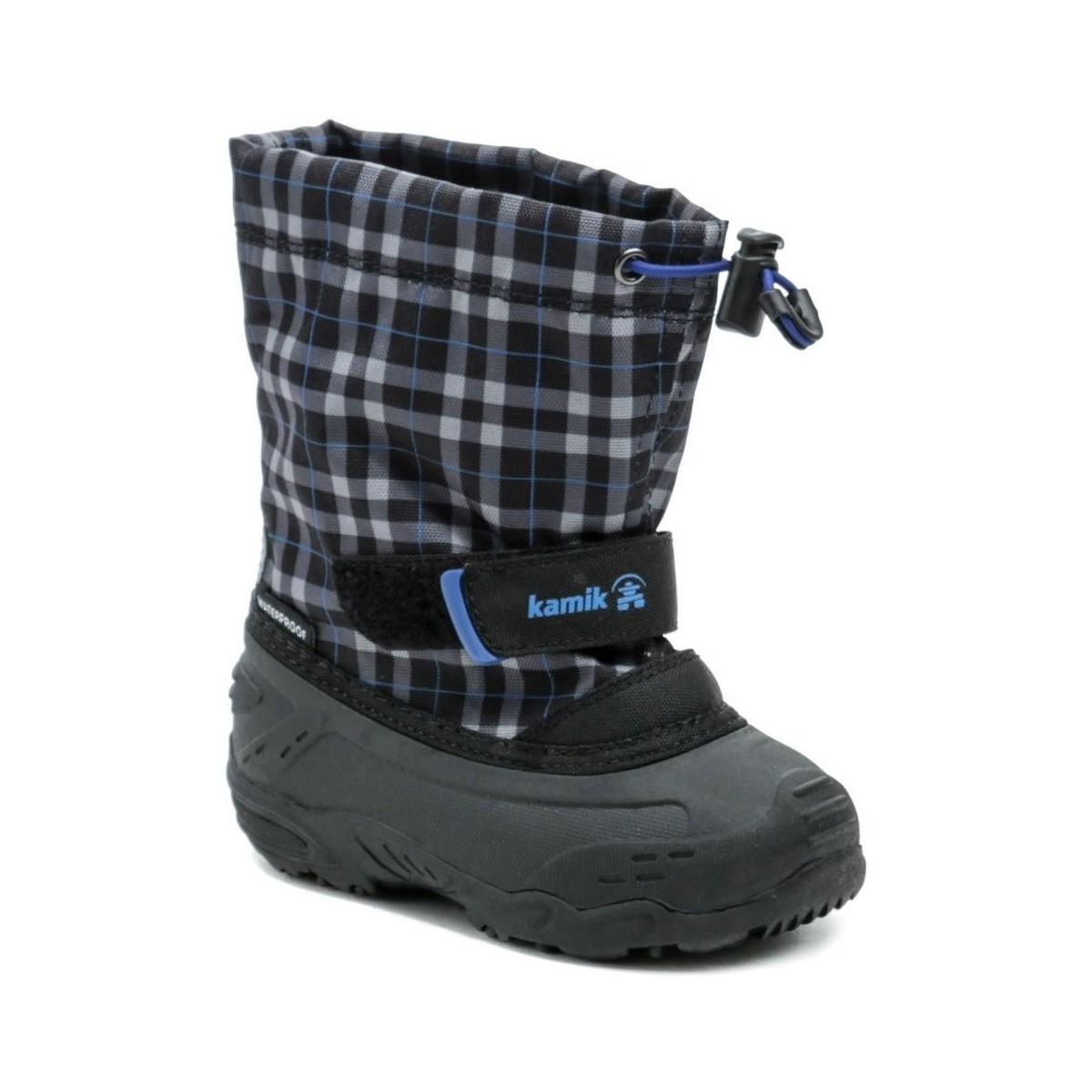 Boty Chlapecké Zimní boty KAMIK FINLEY T black blue dětské zimní sněhule Černá