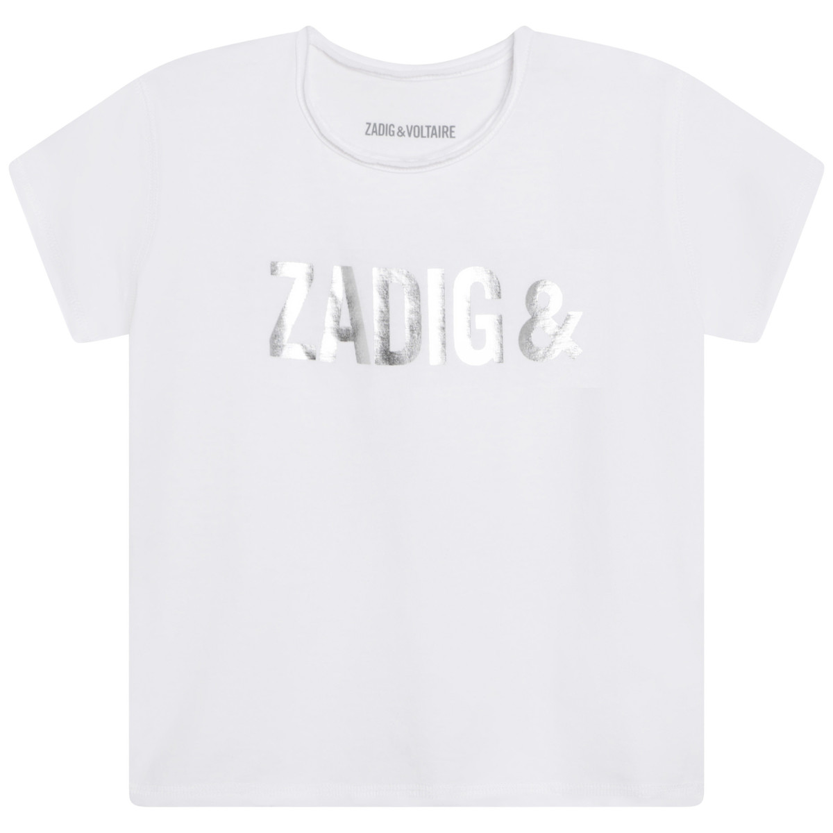Textil Dívčí Trička s krátkým rukávem Zadig & Voltaire X15370-10B Bílá