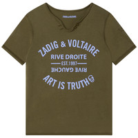Textil Chlapecké Trička s krátkým rukávem Zadig & Voltaire X25336-64E Khaki