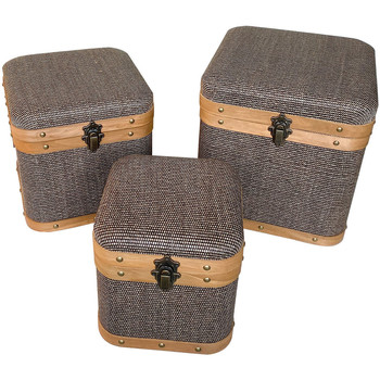 Bydlení Kufry / úložné boxy Signes Grimalt Vintage Boxy Skladování 3 Jednotky Šedá