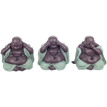 Bydlení Sošky a figurky Signes Grimalt Obrázek Buddha Nevidí / Slyšet / Mluvit 3 Jednotky Modrá