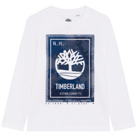 Textil Chlapecké Trička s dlouhými rukávy Timberland T25T39-10B Bílá
