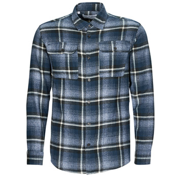 Textil Muži Košile s dlouhymi rukávy Selected SLHREGSCOT CHECK SHIRT Modrá