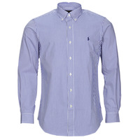 Textil Muži Košile s dlouhymi rukávy Polo Ralph Lauren ZSC11C-CUBDPPCS-LONG SLEEVE-SPORT SHIRT Modrá / Bílá