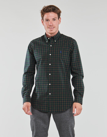 Textil Muži Košile s dlouhymi rukávy Polo Ralph Lauren Z224SC11-CUBDPPCS-LONG SLEEVE-SPORT SHIRT Zelená / Tmavě modrá / Zelená / Námořnická modř