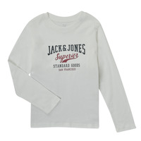 Textil Chlapecké Trička s dlouhými rukávy Jack & Jones JJELOGO TEE LS O-NECK Červená