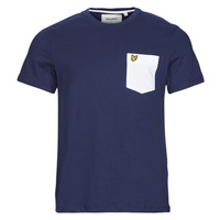 Textil Muži Trička s krátkým rukávem Lyle & Scott TS831VOG Bílá / Tmavě modrá