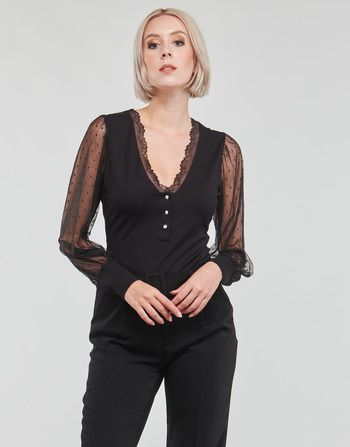 Textil Ženy Trička s dlouhými rukávy Morgan TEANA Černá