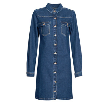 Textil Ženy Krátké šaty Pieces PCPERRY L/S DENIM DRESS-VI Modrá