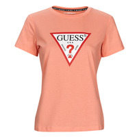 Textil Ženy Trička s krátkým rukávem Guess SS CN ORIGINAL TEE Růžová