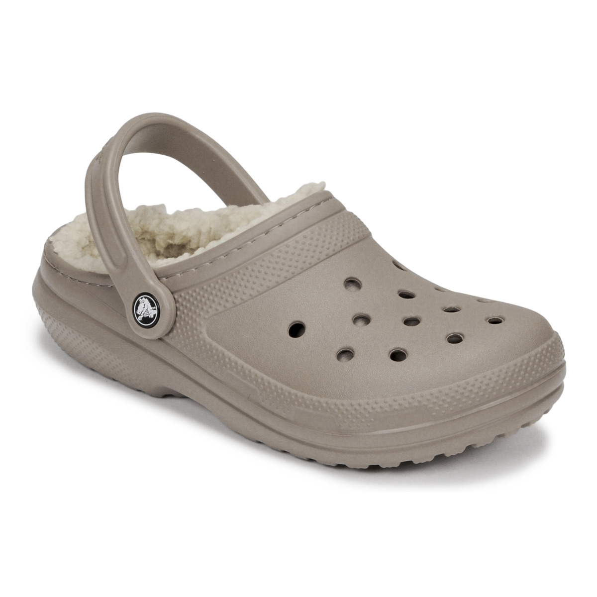Boty Pantofle Crocs CLASSIC LINED CLOG Béžová
