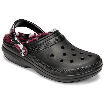 Boty Muži Pantofle Crocs CLASSIC LINED CAMO CLOG Černá / Červená
