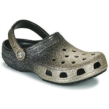 Boty Ženy Pantofle Crocs CLASSIC OMBRE GLITTER CLOG Černá / Zlatá