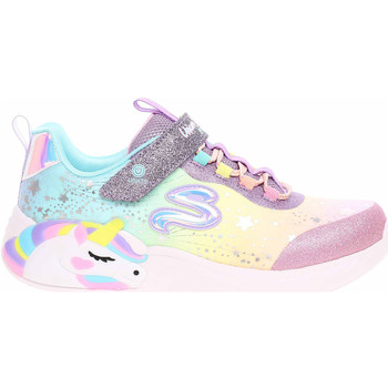 Boty Dívčí Šněrovací polobotky  & Šněrovací společenská obuv Skechers S Lights - Unicorn Dreams purple multi Other