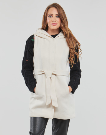 Textil Ženy Kabáty Only ONLSEDONA LIGHT WAISTCOAT CC OTW Krémově bílá