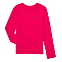 Textil Dívčí Trička s dlouhými rukávy Polo Ralph Lauren  Růžová