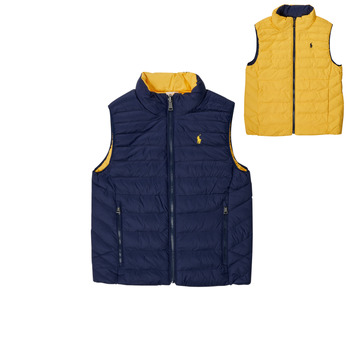 Textil Chlapecké Prošívané bundy Polo Ralph Lauren  Tmavě modrá / Žlutá
