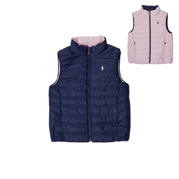 Textil Dívčí Prošívané bundy Polo Ralph Lauren 321875513004 Tmavě modrá / Růžová