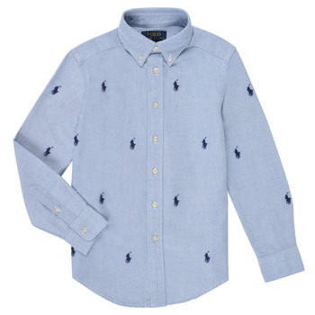 Textil Chlapecké Košile s dlouhymi rukávy Polo Ralph Lauren CLBDPPC SHIRTS SPORT SHIRT Modrá