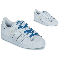 Boty Ženy Nízké tenisky adidas Originals SUPERSTAR W Bílá / Modrá