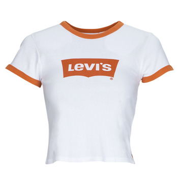 Textil Ženy Trička s krátkým rukávem Levi's GRAPHIC RINGER MINI TEE Oranžová / Třpytivá / Bílá