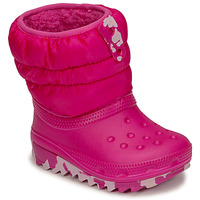 Boty Dívčí Zimní boty Crocs Classic Neo Puff Boot K Růžová