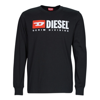 Textil Muži Trička s dlouhými rukávy Diesel T-JUST-LS-DIV Černá